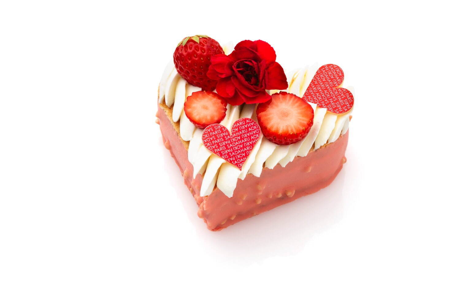 パティスリー・サダハル・アオキ・パリ母の日、華やかなハート型＆ピスタチオ×イチゴのフラワー型ケーキ｜写真2