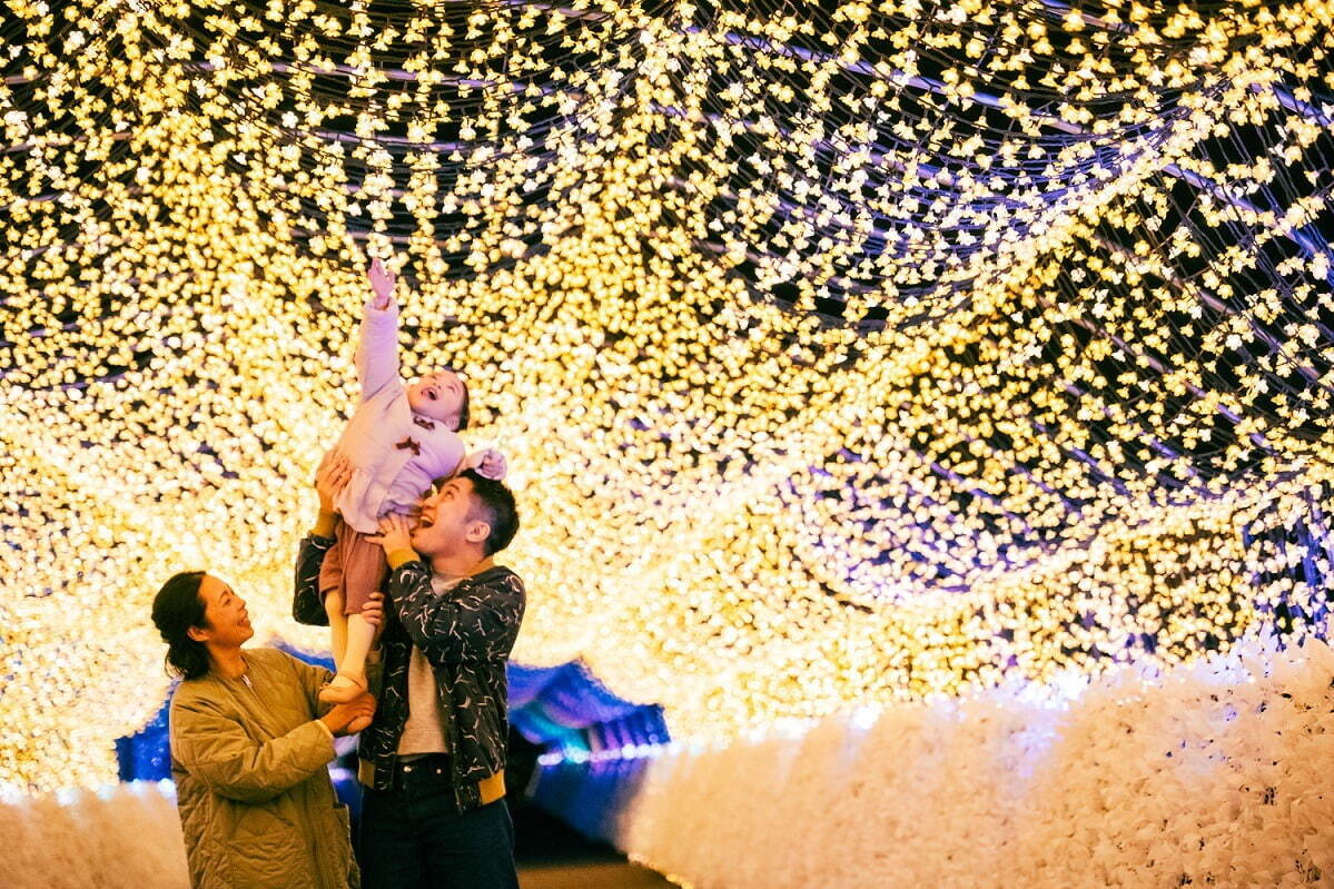 大井競馬場の冬季イルミネーション「東京メガイルミ」噴水ショーや幻想的なオーロラ演出、光のトンネルも｜写真5