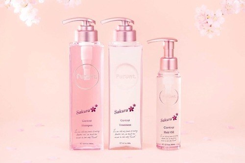 “香水シャンプー”のプルント初「サクラの香り」のヘアケアが新発売、桜モチーフのピンク色ボトルで