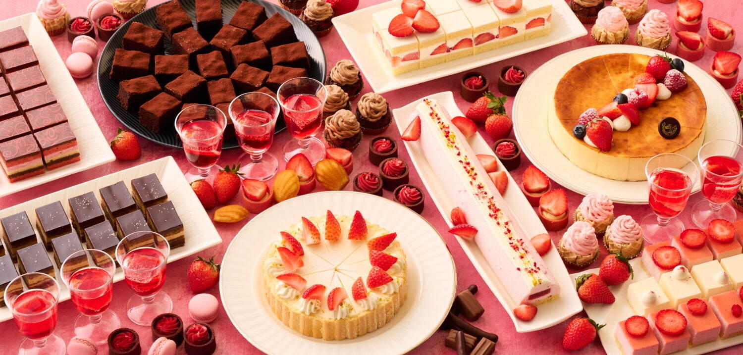 〈帝国ホテル 大阪〉旬の苺を堪能できるタルトやケーキが揃う「苺スイーツバイキング」