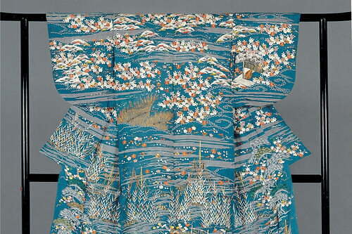 物語を仄めかすデザイン“御所解”の着物を紹介する展覧会、京都・千總ギャラリーで
