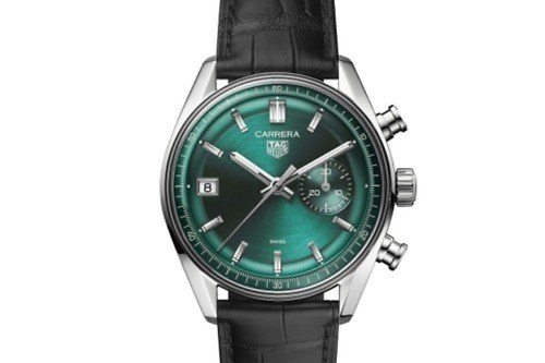 タグ・ホイヤーの腕時計「カレラ クロノグラフ」24年新作、鮮やか“ティールグリーンカラー”のダイヤル