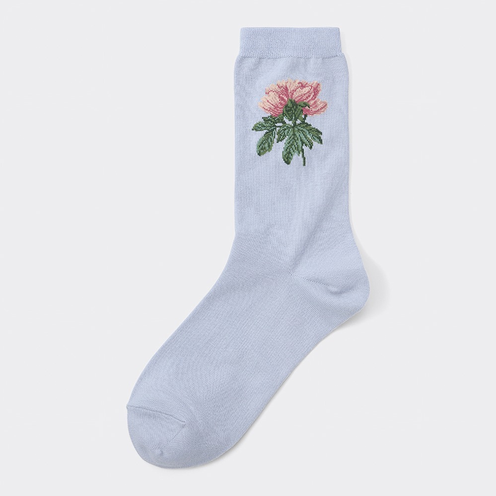 GU×ニューヨークボタニカルガーデンのルームウェア、植物図鑑のような花柄パジャマや花を描いた靴下｜写真16