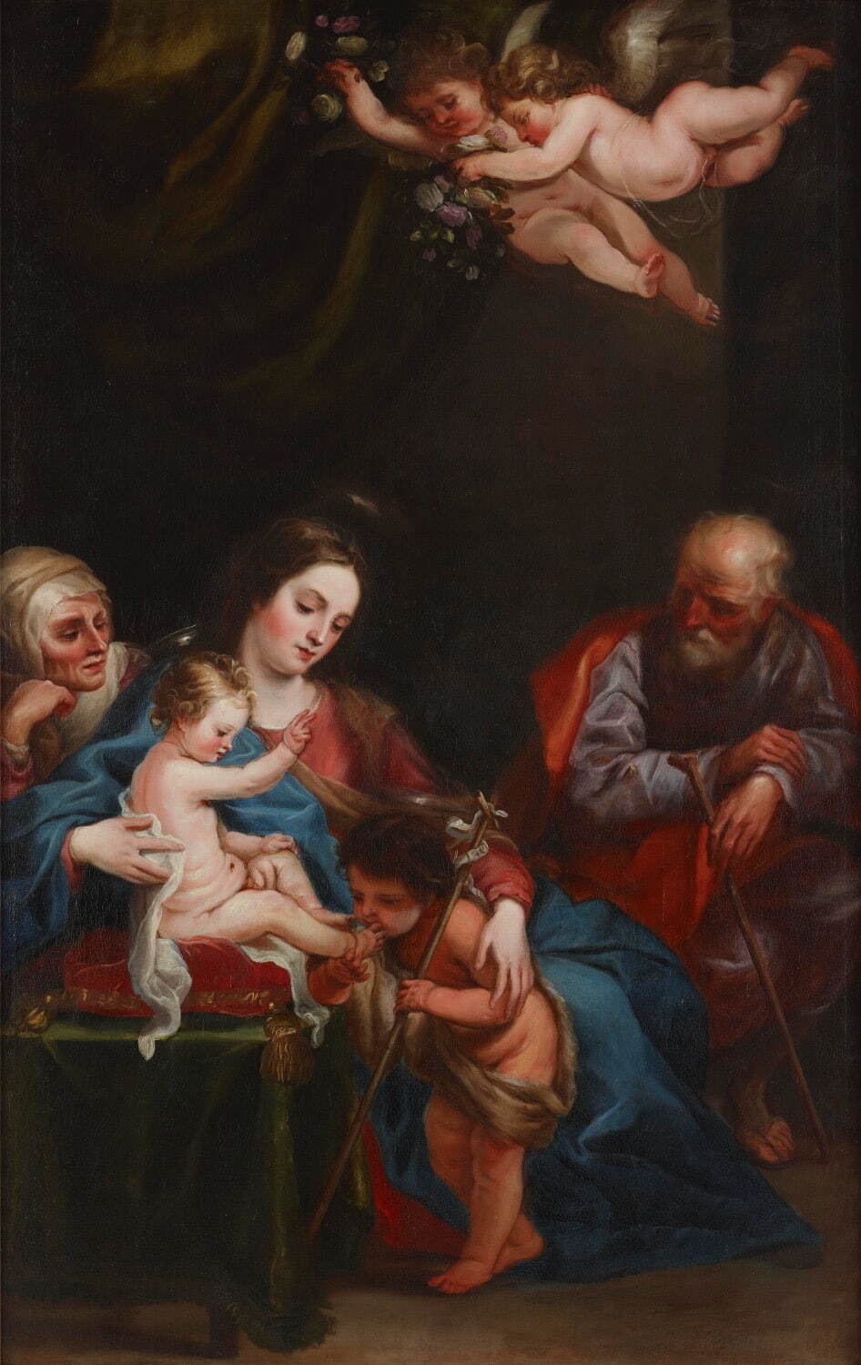 フアン・カレーニョ・デ・ミランダ 《聖アンナ、聖ヨアキム、洗礼者聖ヨハネのいる聖母子》
1646-55年頃 油彩・カンヴァス 長崎県美術館