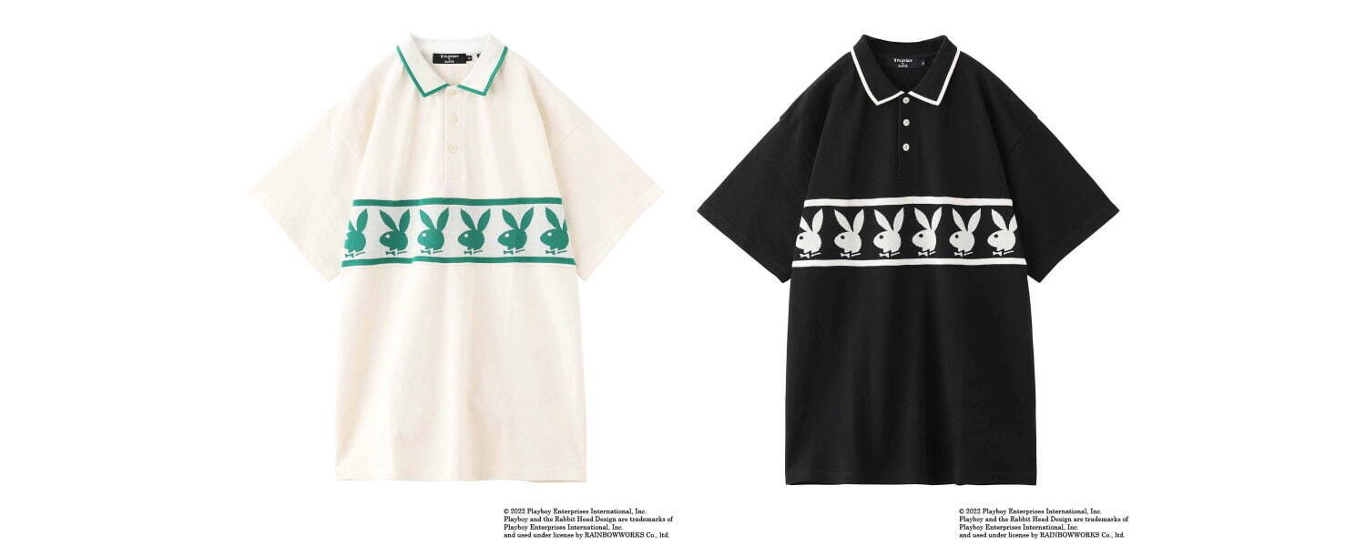 X-girl×プレイボーイ、“バニーガール”プリントのTシャツ&“ラビットヘッドロゴ”のキャミソール｜写真6