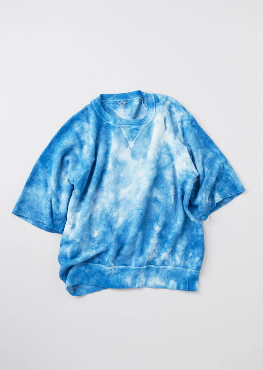 フィルメランジェの“藍染めTシャツ”タイダイ柄やグラデカラー、藍染職人リトマスとコラボ｜写真1