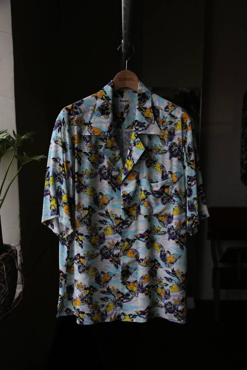 sulvam サルバムShort sleeve ALOHA shirt(SN-B07-020)SAX 発売 1