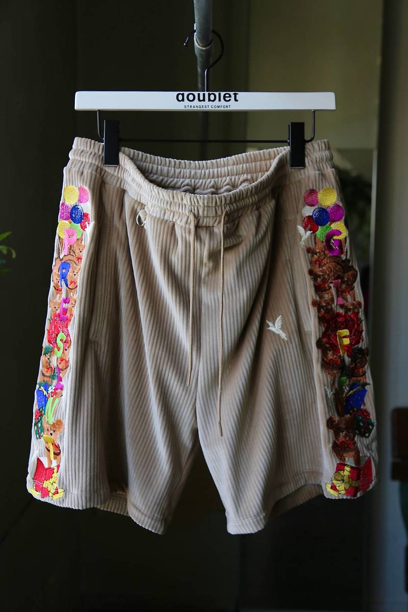doublet CHAOS EMBROIDERY COMFY SHORT PANTS(21SS24PT151)BEIGE発売 1