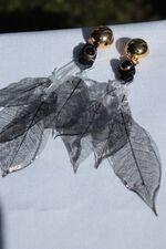 FUMIE＝TANAKA/clear real leaf earring 2