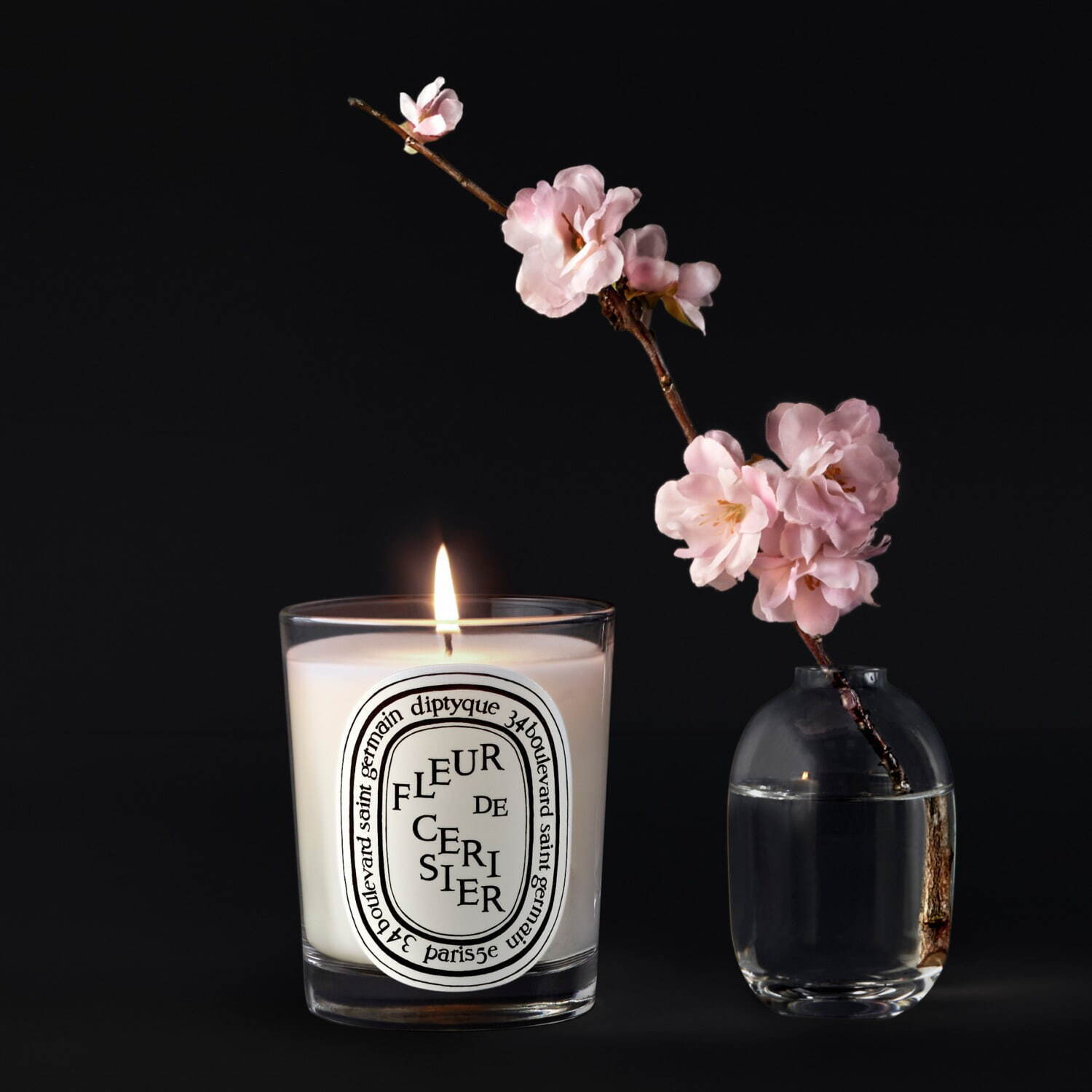 ディプティック“夜桜の香り”春限定フレグランスキャンドル、ローズ 