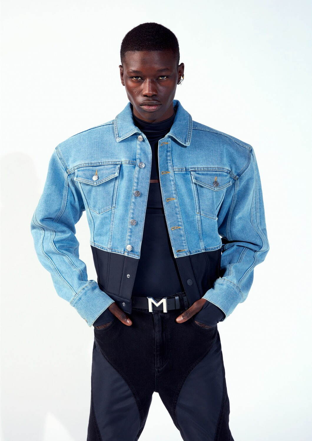 H&M×ミュグレーが初コラボ - ショート丈のデニムジャケットやボディ 