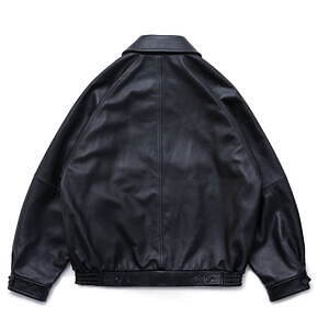 1LDK stein LEATHER HARRINGTON ZIP JACKET