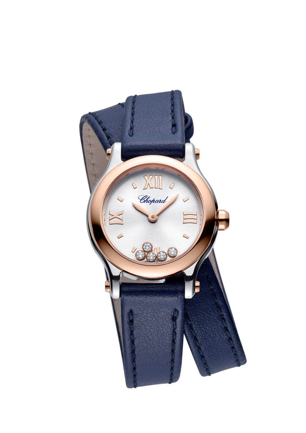 ショパール“ダイヤモンドが舞う”腕時計「ハッピースポーツ」新作、ピンクオパールのハートピアスも - ファッションプレス
