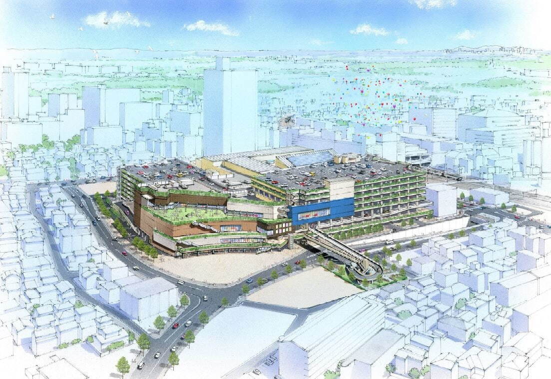 埼玉・所沢駅西口の再開発、150店舗の大規模商業施設が2024年秋に開業｜写真1