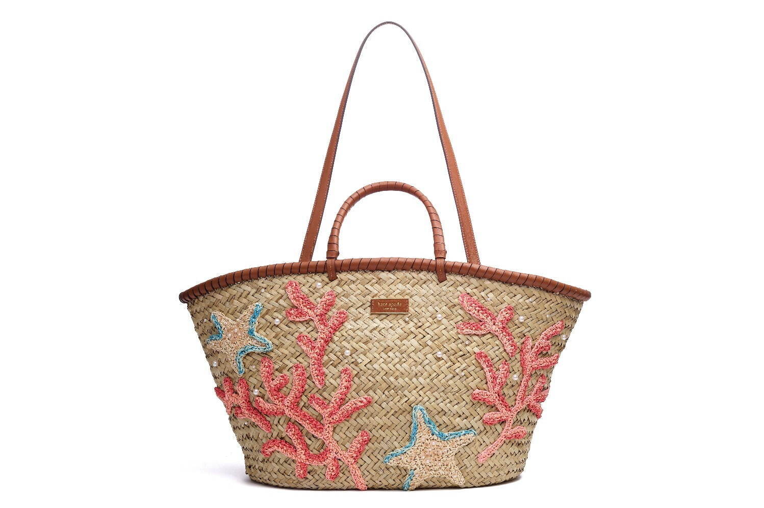 ケイト・スペード23年夏バッグ、貝殻のクロスボディ＆“珊瑚の刺繍入り