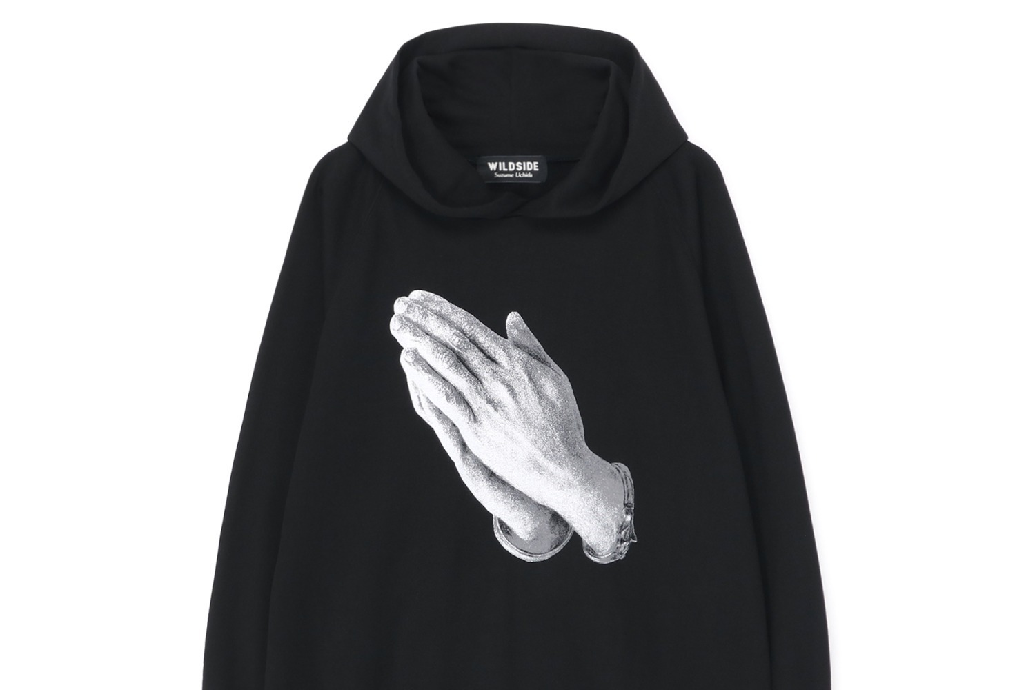 ワイルドサイド ヨウジヤマモト“祈る手”を描いた黒フーディーやロゴT