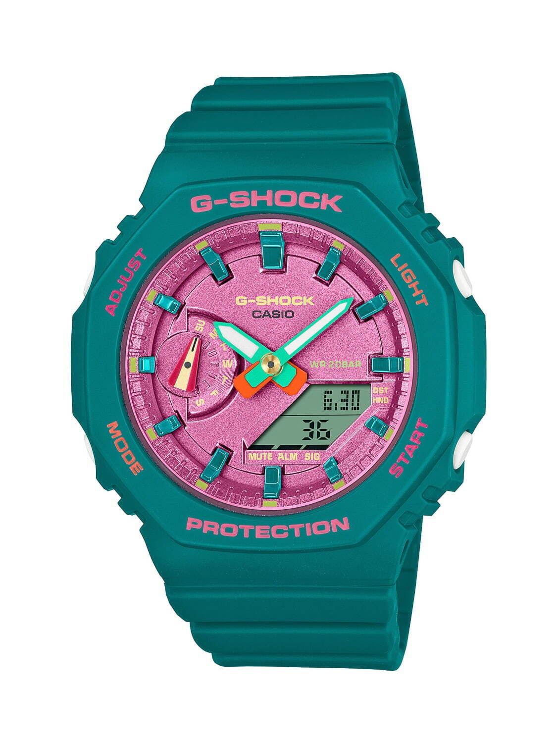 G-SHOCKの新作腕時計「GMA-S2100BS」ピンクやネオングリーンを