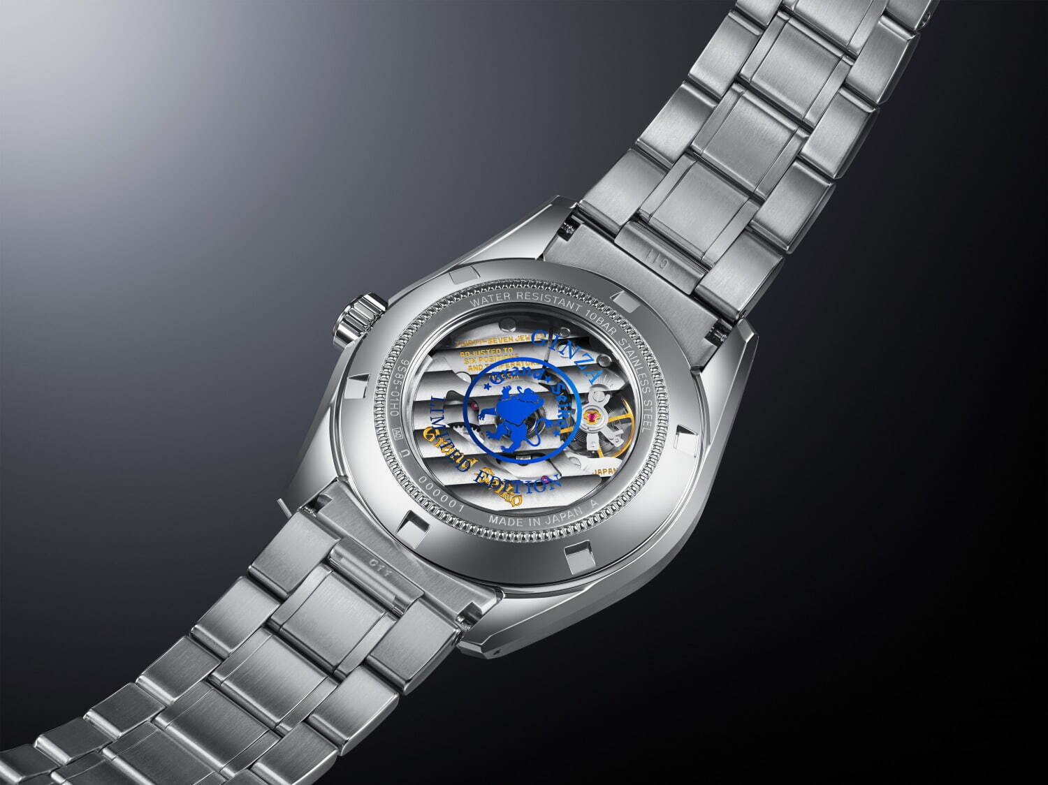 新着】G andSeiko(グランドセイコー) ヘリテージコレクション メカニカルハイビート36000 腕時計  SS/銀座限定/裏スケ/国内限定400本/2023年モデル ブルー メンズ腕時計