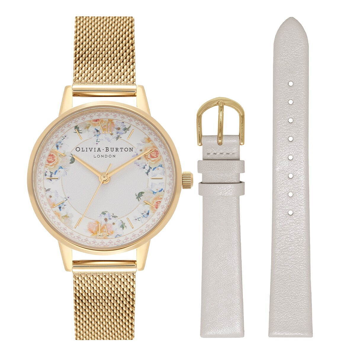 オリビア・バートン新作腕時計、水彩画のフラワープリント＆イギリスの 
