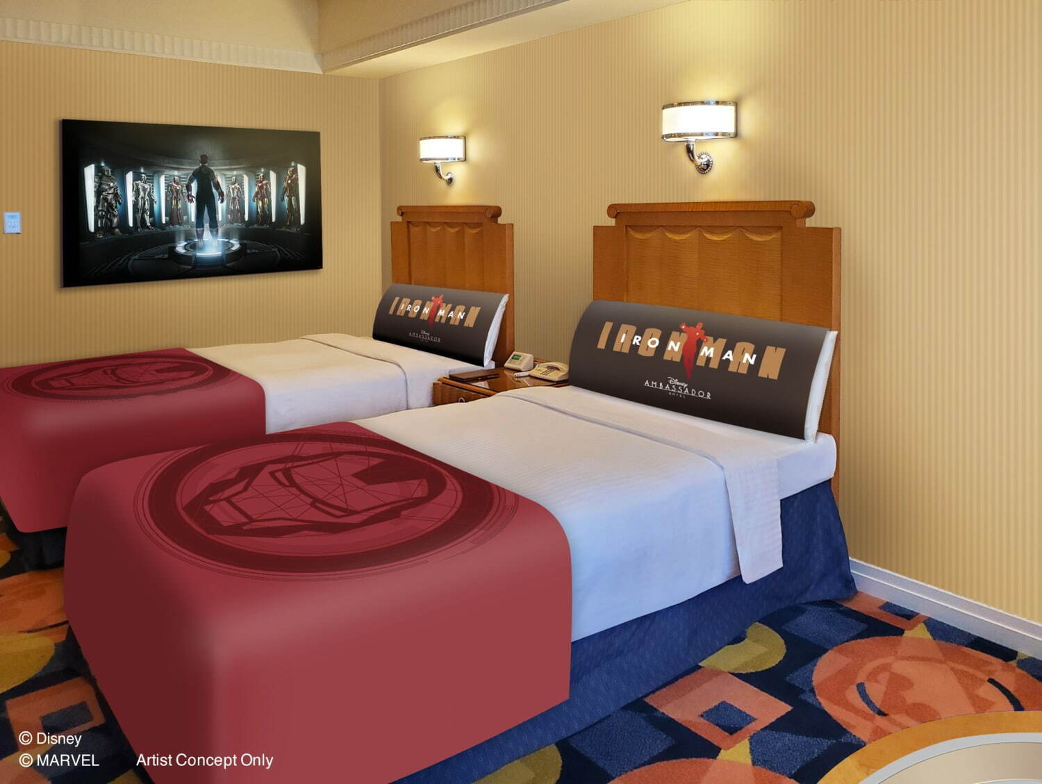 ディズニーアンバサダーホテルに「アイアンマン」のスペシャルルーム 