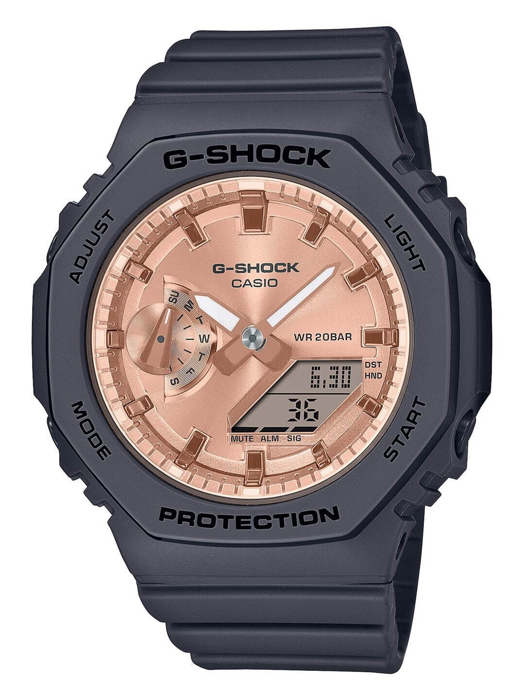 G-SHOCKからピンクゴールド文字板の新作腕時計、きらめくメタル素材や