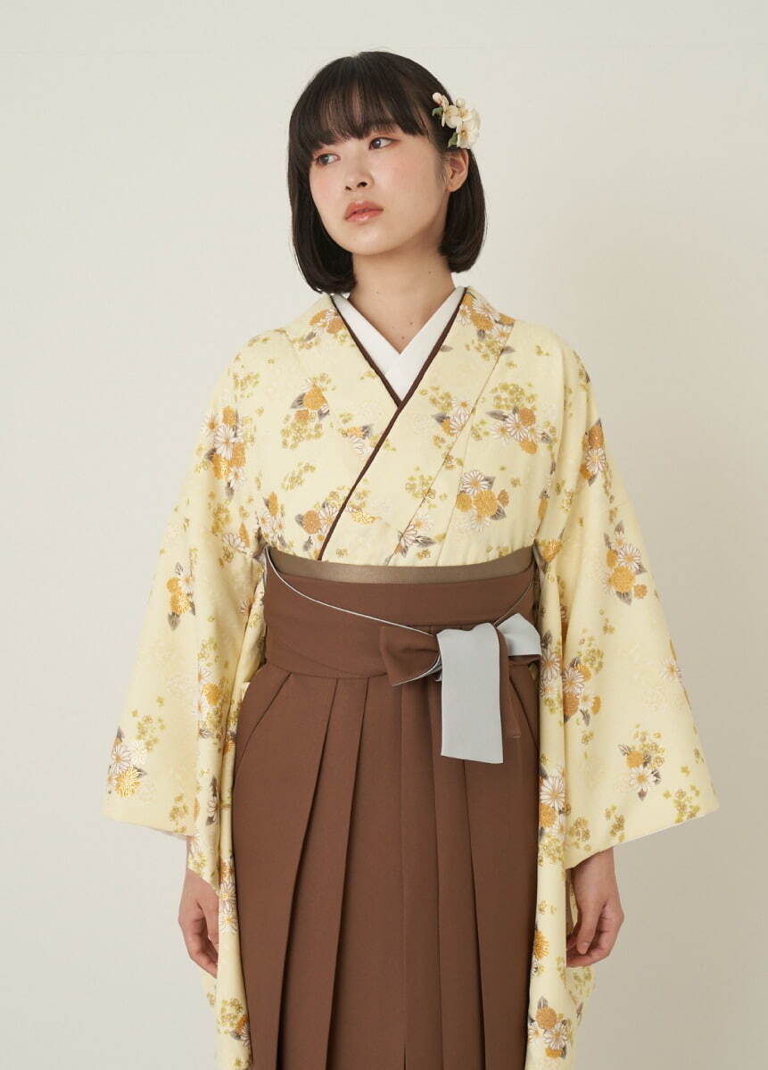 きものやまと2023年新作袴、八重桜やたんぽぽなど“春の花”咲く着物