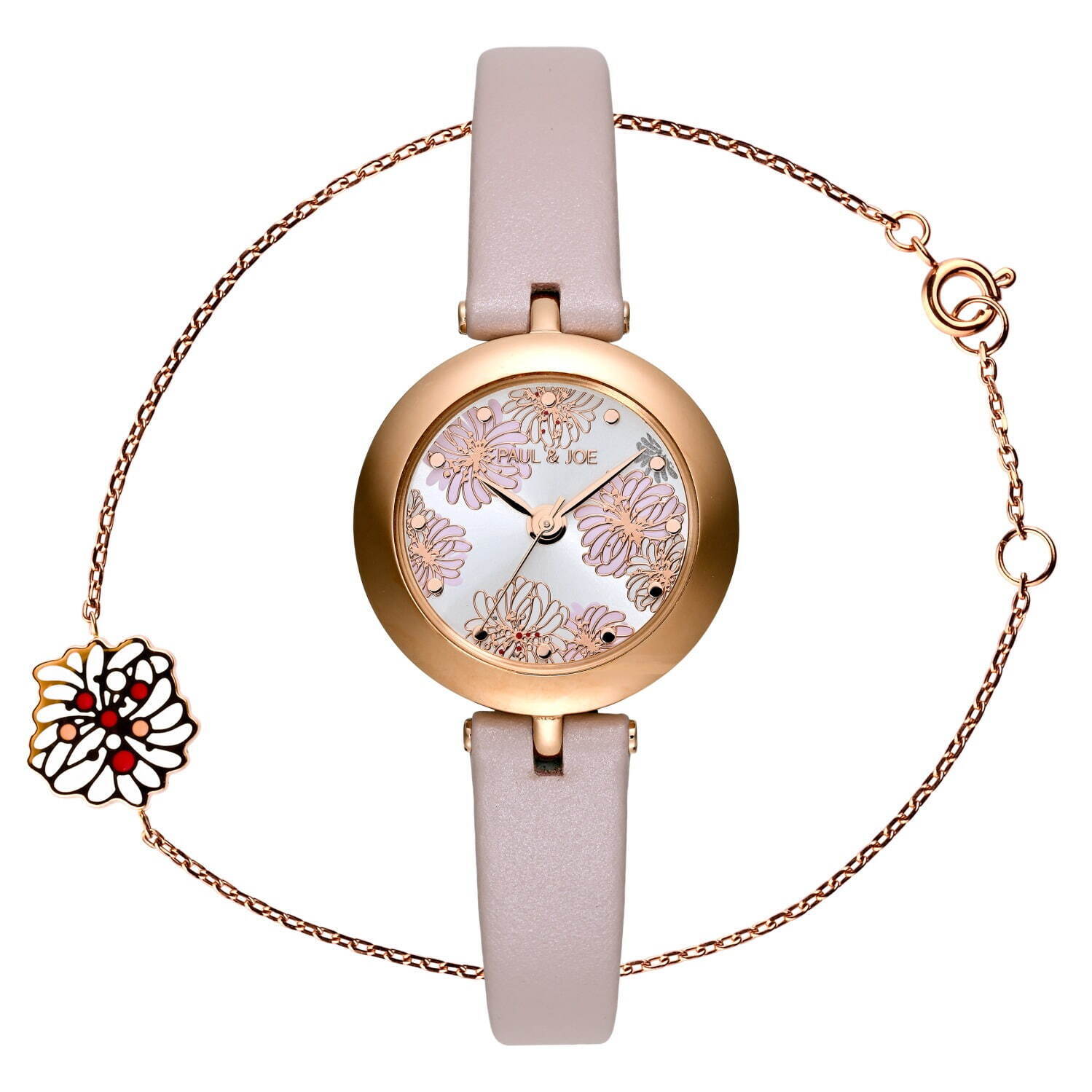 ポール＆ジョー“クリザンテーム”の新作腕時計、パールな輝きの花柄 