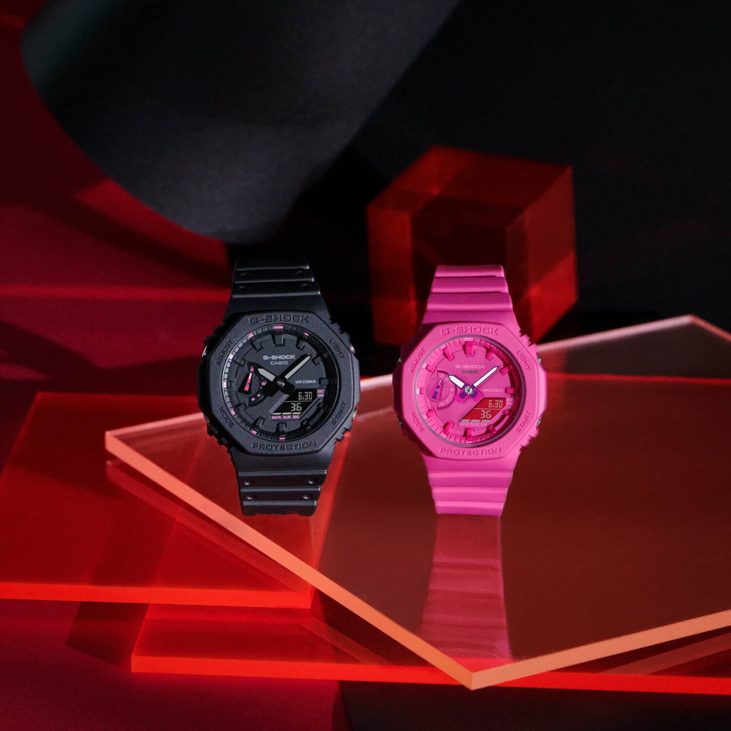 G-SHOCKの新作腕時計、オールピンクに仕上げたデジタル×アナログのコンビモデル｜写真6