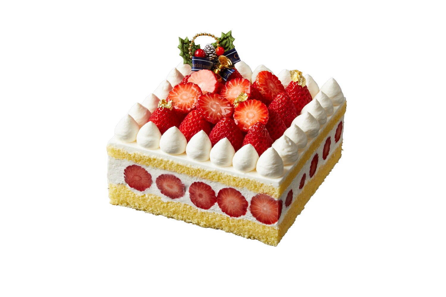 ストロベリーショートケーキ(12cm×11cm) 6,900円、(縦横各16cm) 8,800円