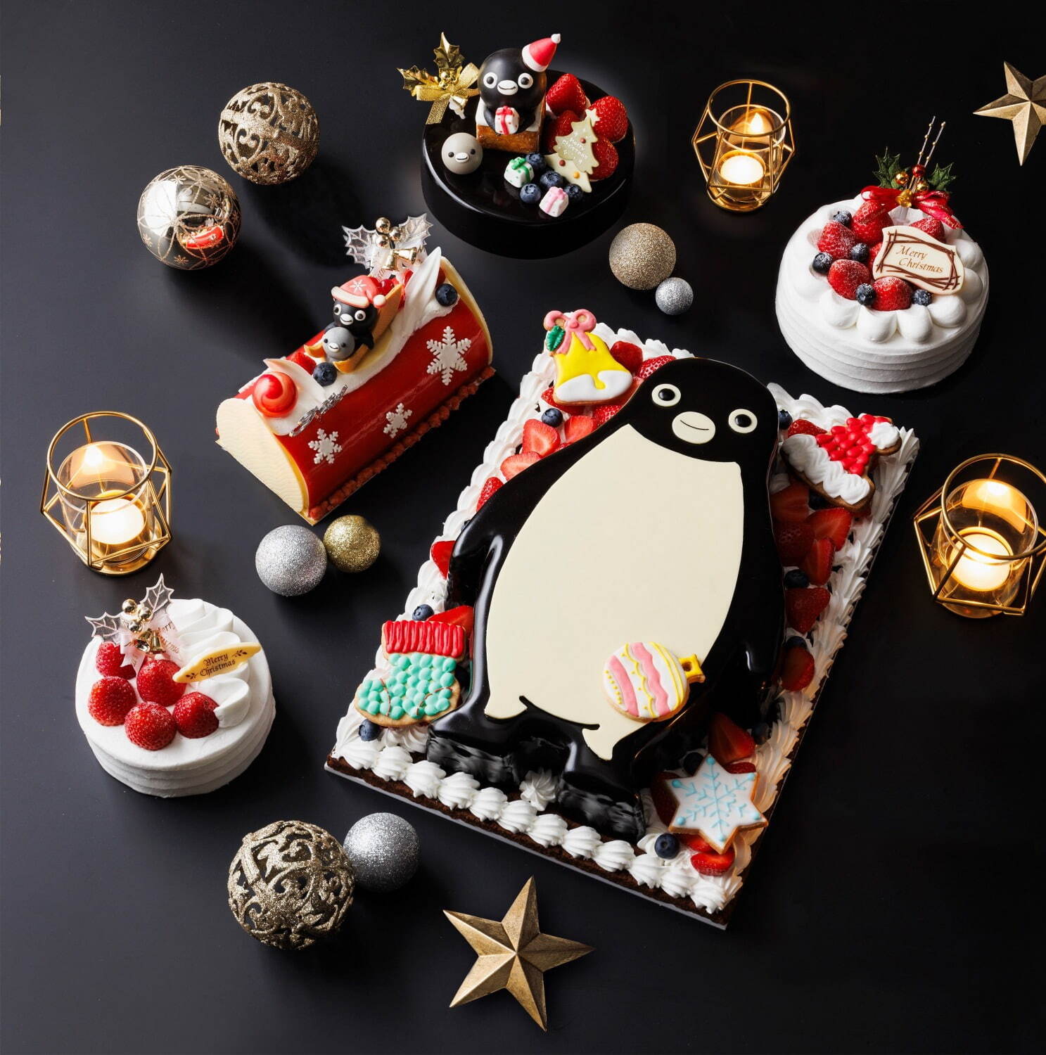 池袋・ホテルメトロポリタン「Suicaのペンギン」クリスマスケーキ、煙突から顔を出す姿を表現｜写真1