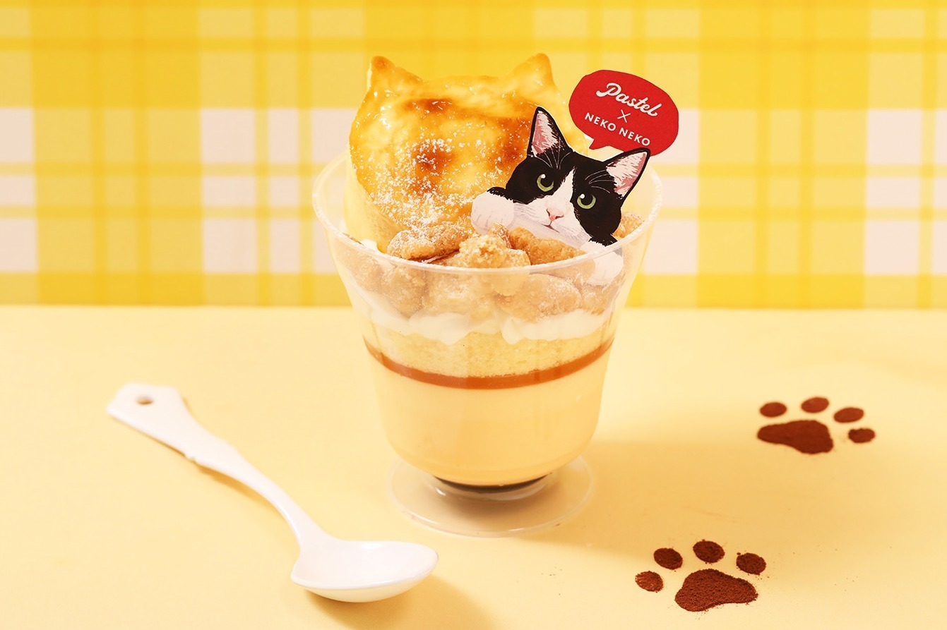 ねこねこ×パステルのなめらかプリン、猫型チーズケーキ“にゃんチー