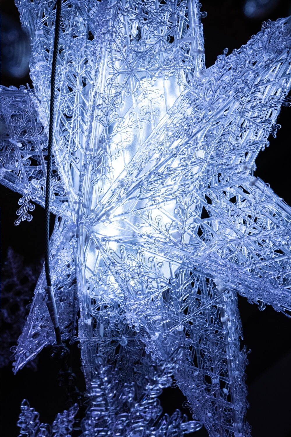 表参道ヒルズ23年クリスマスイルミネーション、“雪の結晶”約500個が透明の光を放つツリー｜写真12