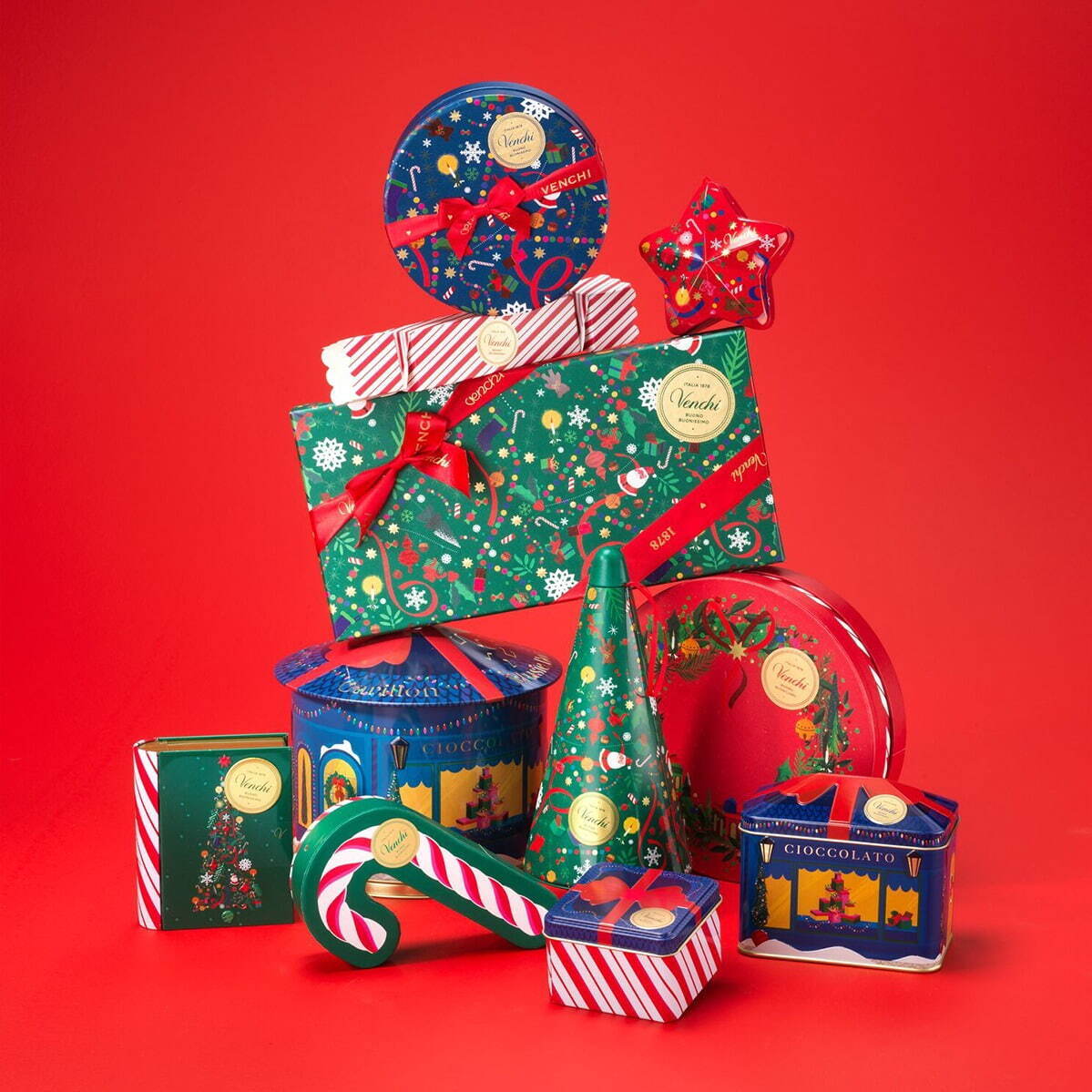 ヴェンキ23年クリスマス、“オルゴール付き”チョコレート缶や家型 