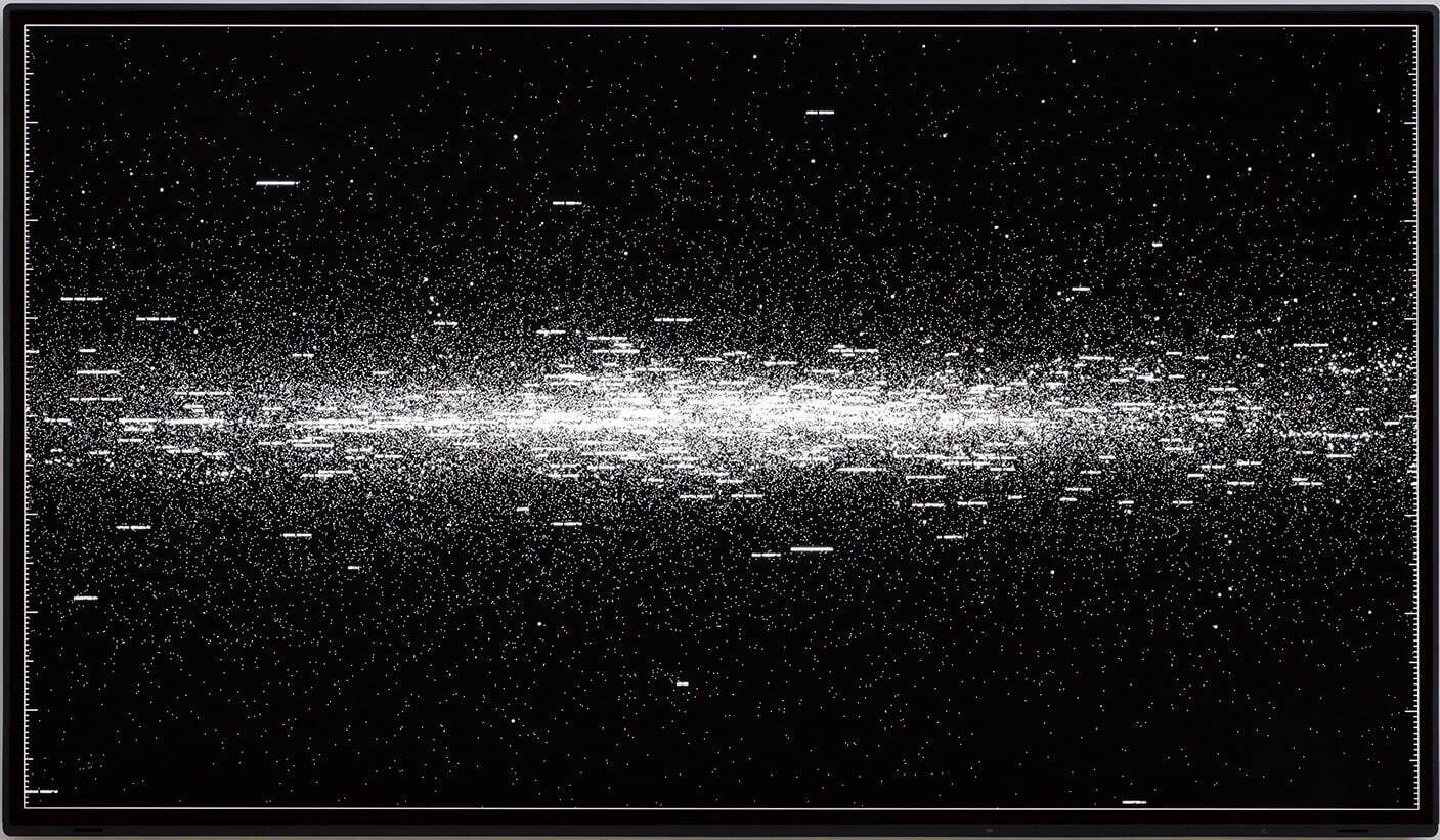 Ryoji Ikeda, <i width="1407" height="821">data.gram</i>
OCT 14 - NOV 12, 2022, TARO NASU, Tokyo, JP
materials: LED display, computer, dimensions: W71.7×H41.6cm
Photo by Keizo Kioku, concept, composition: Ryoji Ikeda