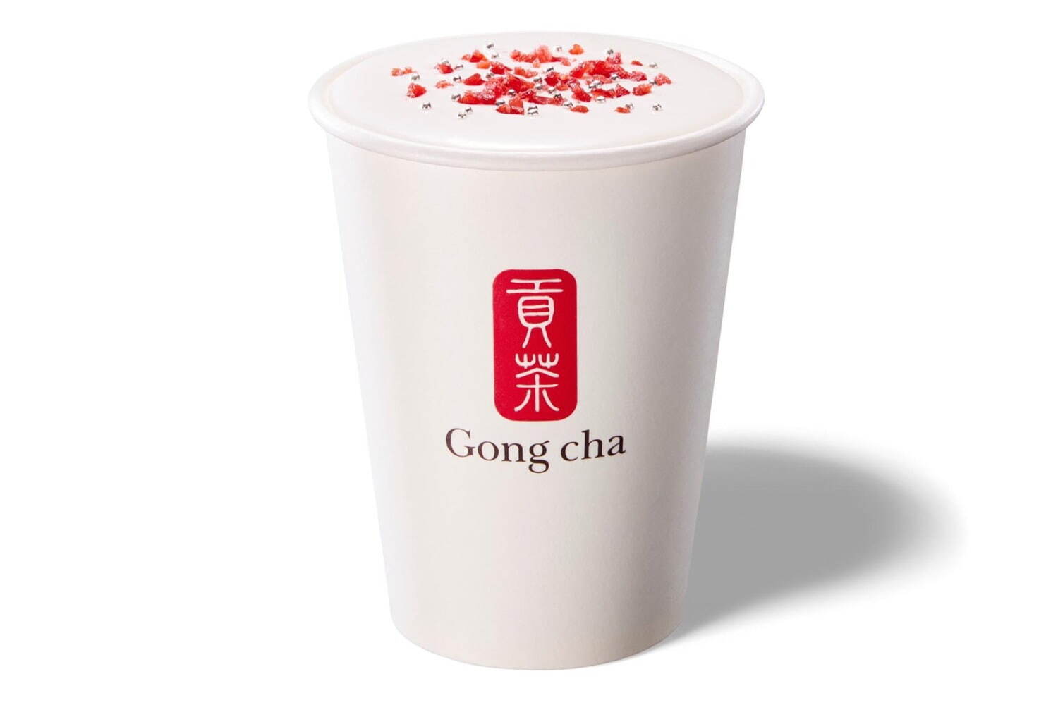 ゴンチャ(Gong cha) あまおうノエル ミルクティー｜写真4