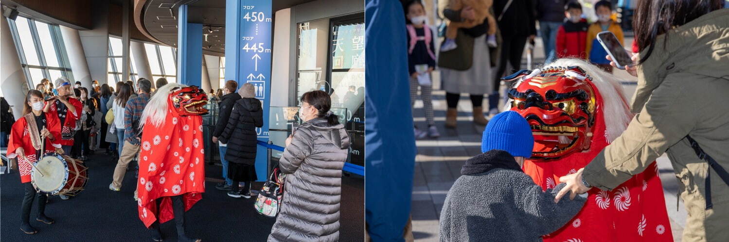 東京スカイツリータウンのお正月イベント、新年特別ライティングや晴れ着姿のソラカラちゃんグリーティング｜写真2