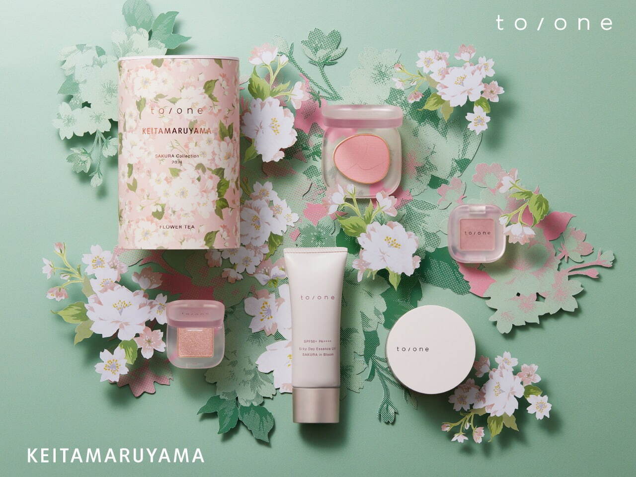トーン×ケイタマルヤマの24年春コスメ、“桜ピンク”カラーの限定アイ 