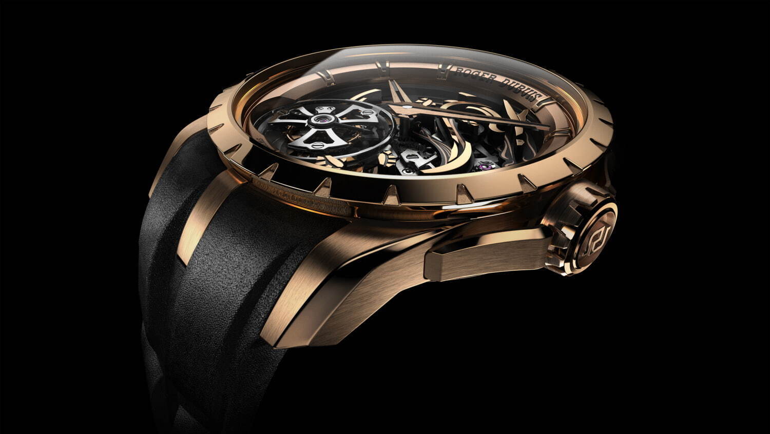 ロジェ・デュブイ“躍動するドラゴン”の限定腕時計、ピンクゴールドケース＆スケルトンムーブメントで - ファッションプレス