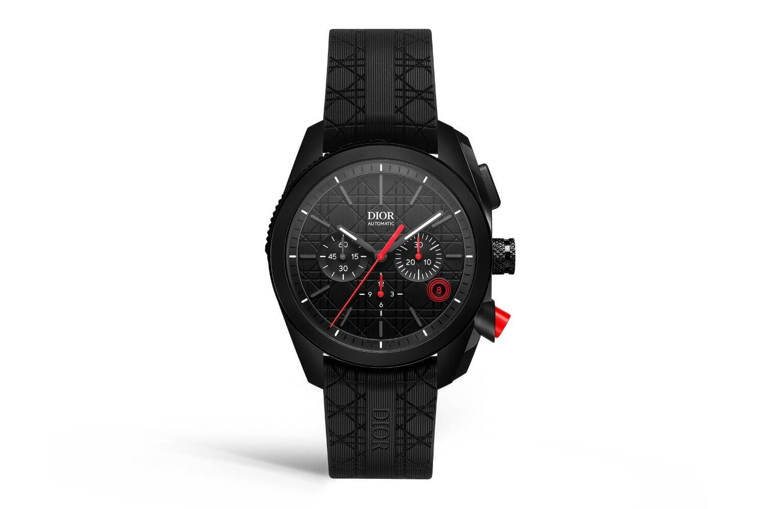 ディオールのメンズ腕時計「シフル ルージュ」新作、「カナージュ」デザインをダイヤル＆ストラップに - ファッションプレス