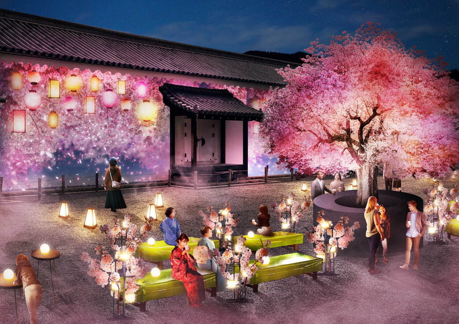 京都・二条城で“アートなお花見”「ネイキッド桜まつり」夜桜ライトアップやデジタルアート、桜スイーツも｜写真7