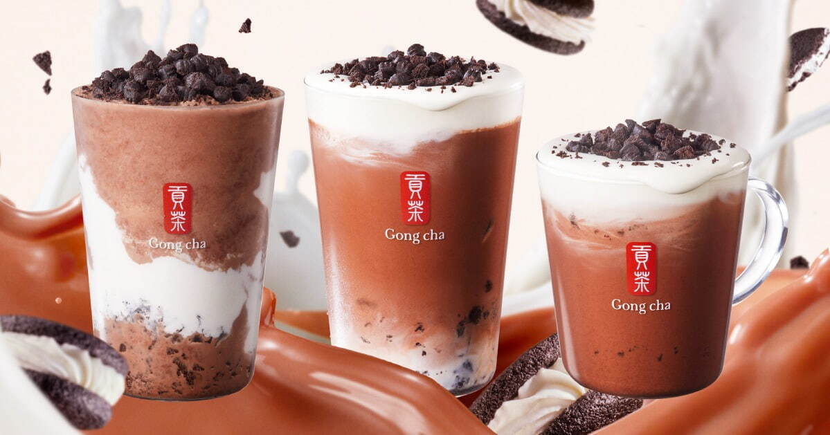 ゴンチャ(Gong cha) サクほろっ！クッキー＆クリーム ショコラ ミルクティー／フローズンティー｜写真1