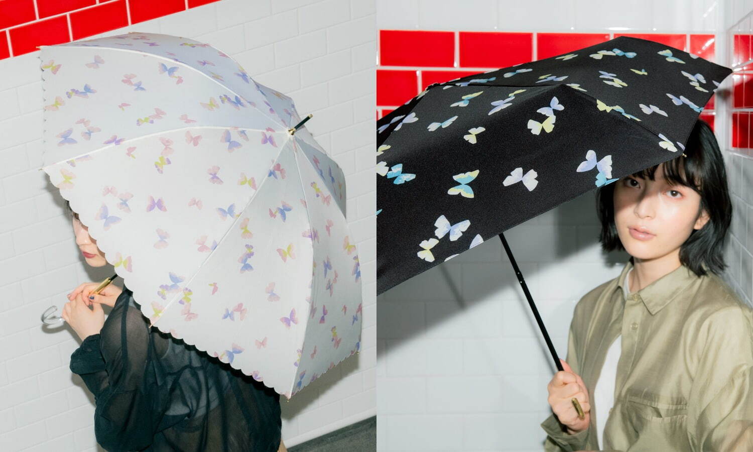 Wpc.“花や蝶”モチーフの24年春夏アンブレラ、ハートが舞うビニール傘や幻想的な蝶の雨傘｜写真7