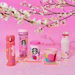 スターバックスの春限定グッズ「SAKURA」桜の花が舞うステンレスボトル 