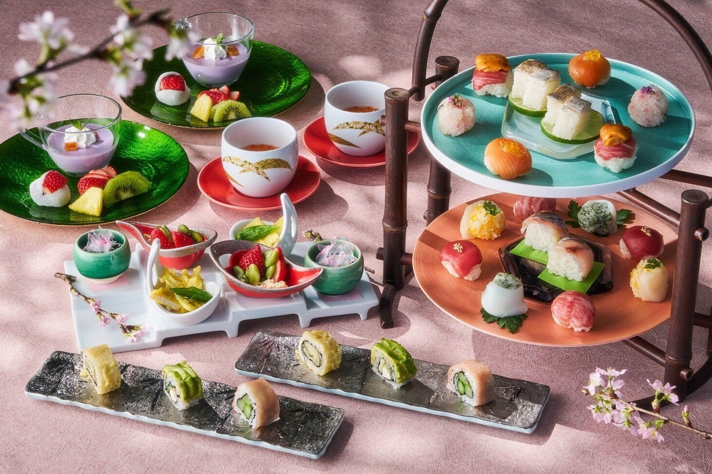 手毬寿司＆春の食材を楽しむ“和のアフタヌーンティー”、ザ・プリンス