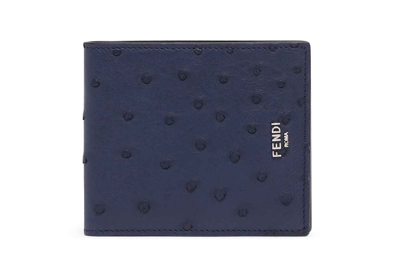 フェンディのメンズ財布＆カードケース、凹凸模様のオーストリッチ 