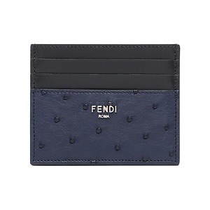 フェンディのメンズ財布＆カードケース、凹凸模様のオーストリッチ 