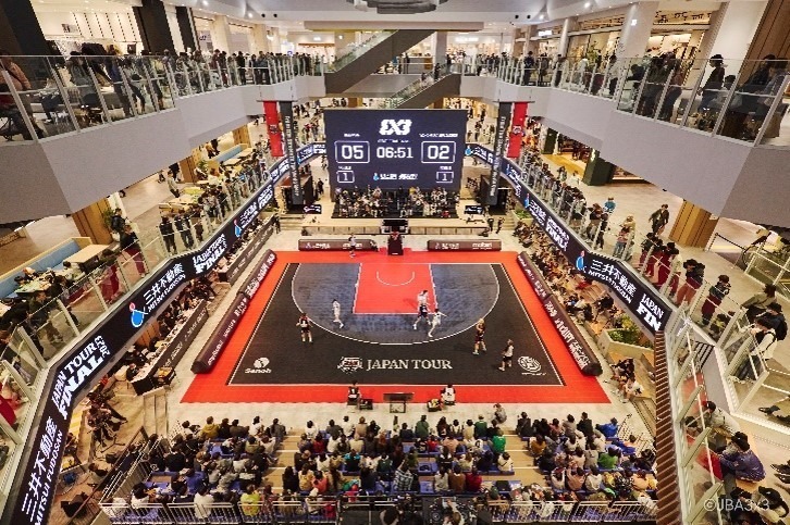 「三井ショッピングパーク ららぽーと堺」屋内型スタジアムコートにて開催した『三井不動産 3x3 JAPAN TOUR 2023 FINAL』の様子(2023年11月)