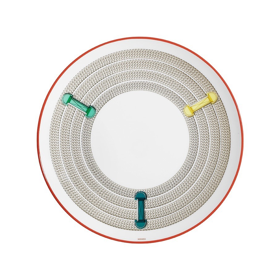 エルメス“馬具づくり”着想のホームアイテム、組紐柄の食器や革張りチェアなどインテリア｜写真11