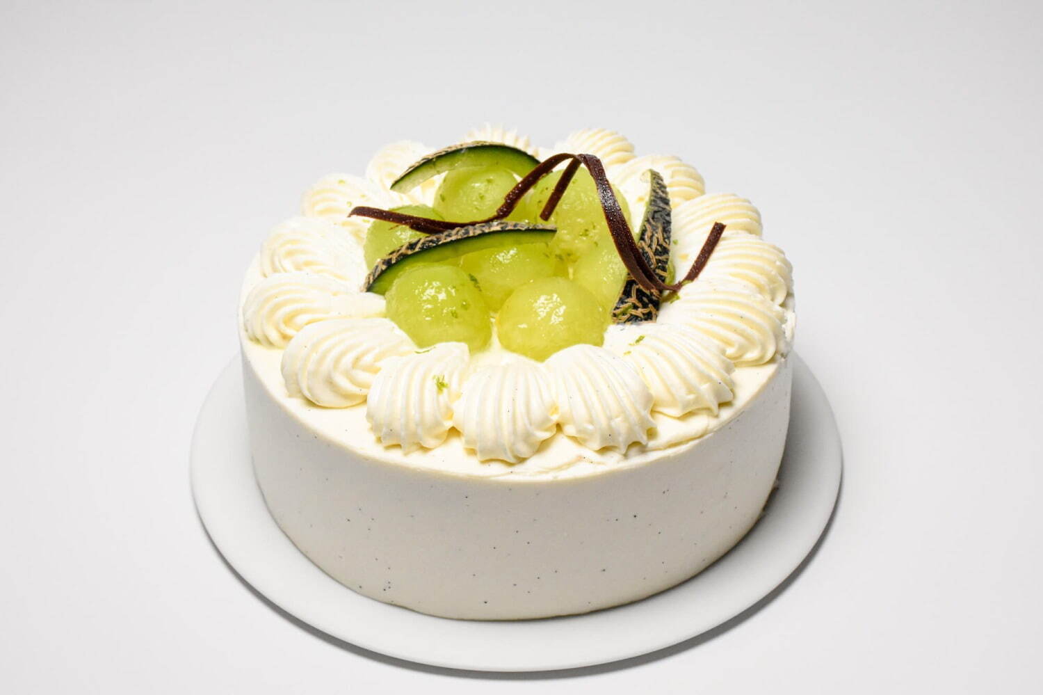 「メロンとホワイトチョコレートのショートケーキ」ピース 840円、ホール 5,000円