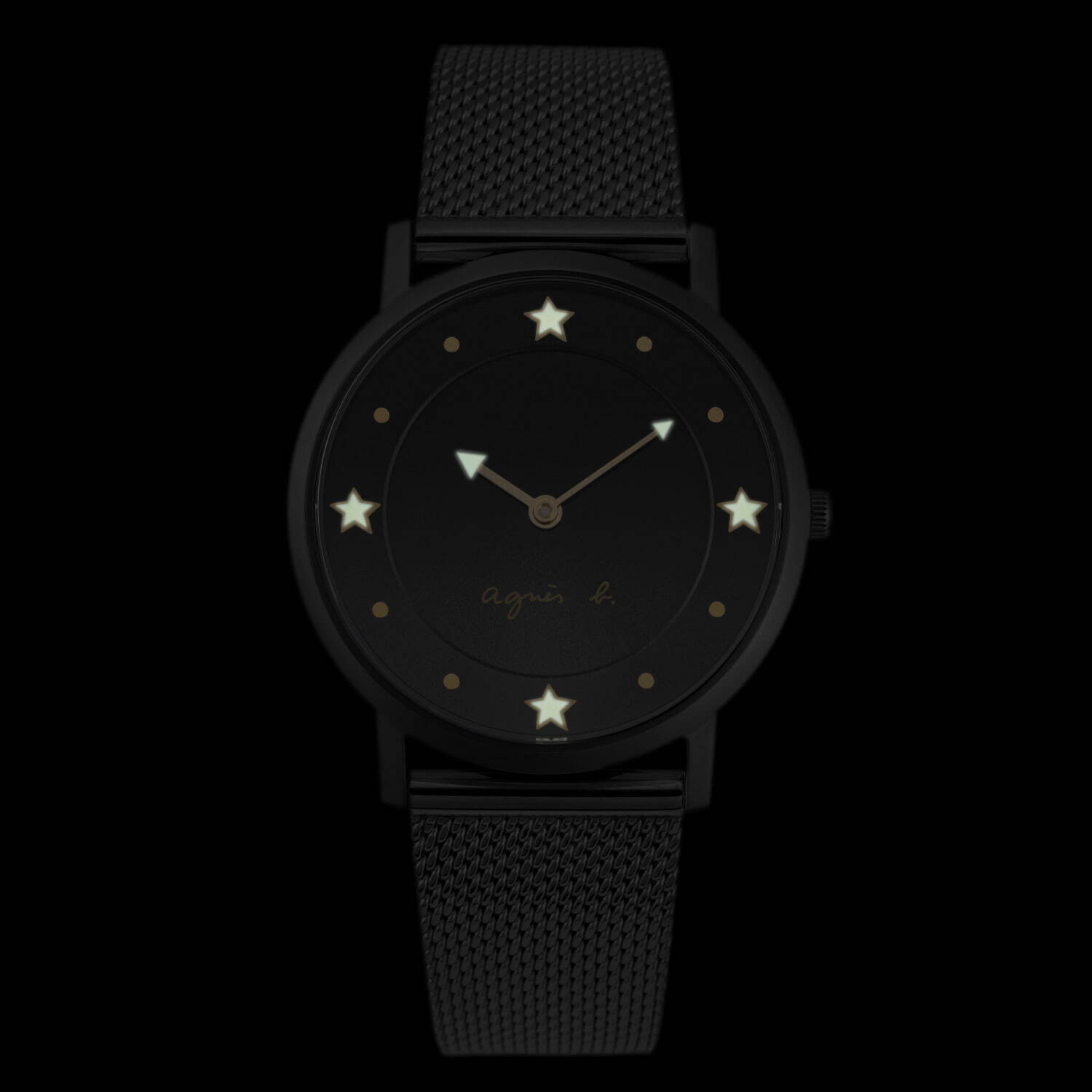アニエスベー ウオッチの限定腕時計、“星が輝く”パリの夜空＆“暗闇で光る”ボーダーのダイヤルを採用｜写真5